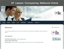 Tablet Screenshot of aplawyerconveyancing.com.au